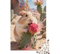 Master The Art of Puzzle Solving with Guinea Pig - 1000 Piece Wooden Jigsaw for Adults - Stimulate Your Mind in Fun Ways