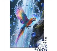 Master The Art of Puzzle Solving with Parrot - 1000 Piece Wooden Jigsaw for Adults - Stimulate Your Mind in Fun Ways