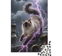 Master The Art of Puzzle Solving with Turkish Angora - 1000 Piece Wooden Jigsaw for Adults - Stimulate Your Mind in Fun Ways