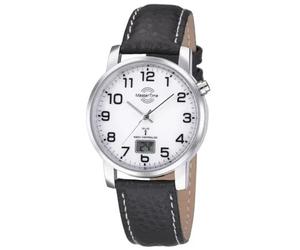 Master Time Men's Watch Silver Dial 40Mm MTGA-10294-12L Leather Strap