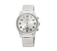 Master Time MTGA-10822-42M Radio Quartz Men's Watch Analogue with Digital Date with Stainless Steel Drawstring Strap, Sporty, classic