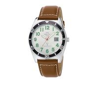 Master Time MTGA-10856-41L Radio Quartz Men's Watch Analogue Digital with Leather Strap, Strap.
