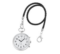 Master Time MTGA-10938-12M Radio Quartz Talking Unisex Watch Analogue with Leather Strap, silver, Classic