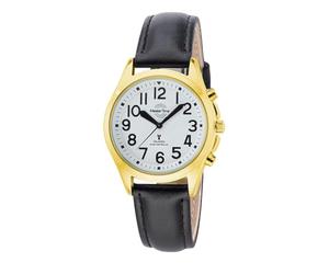 Master Time MTLA-10942-12L Wireless Quartz Talking Women's Watch Analogue with Leather Strap