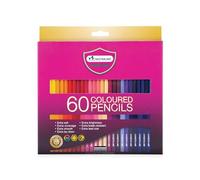 MASTERART Colored Pencils 60 Colors for Kids and Adults Coloring, Free Sharpener in the box