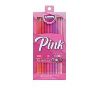 MASTERART Colored Pencils Special Collection Set of 12 Colors for Kids and Adults Coloring (PINK SET)