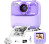 masterbee Kid Camera Instant Print Photo, Birthday Gifts for Girls and Boys, Kids Digital Camera Toys, 1080P HD Video, 3 4 5 6 7 8 9 10 11 12 Year Old Boy Gifts/Girl Gifts