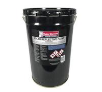 MASTERBITUMEN Solar Reflective Bitumen Paint 25L | Aluminium Roof Coating | Silver Metal Paint Finish Reflects UV Heat | Waterproof Solar Reflective Roof Paint for Felt, Metal & Flat Roofs