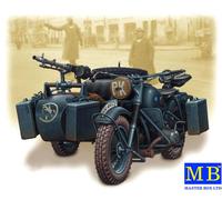 Masterbox 1:35 Scale German Motorcycle and Sidecar WWII Figure