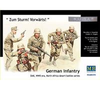 Masterbox 1:35 Scale German Infantry, DAK WWII, North Africa Desert Bat, 1.27 x 1.27 x 3.81 cm