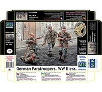 Masterbox 1:35 Scale German Paratroopers WWII Construction Kit (Grey)