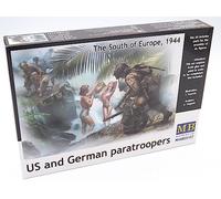 Masterbox 1:35 Scale US and German Paratroopers Figure