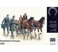 Masterbox Cart with Soldiers Civilians Horses Farmer Kit 1:35 Scale