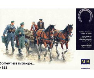 Masterbox Cart with Soldiers Civilians Horses Farmer Kit 1:35 Scale