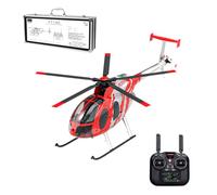 MasterBrickPlay RC Helicopter F119S MD500, 1/16 Scale 250 Class 2.4G 9CH RC Little Bird Military Helicopter Model with Flybarless Rotor Head, 6G/3D Switchable Modes, (RTF Version)