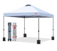 MASTERCANOPY Durable Ez Pop-up Gazebo Tent with Roller Bag (2x2M,White)