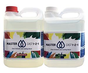 MasterCast Clear Art Resin, 4kg kit (4L / 1.1 gal),ASTM D-4236