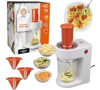 MasterChef Electric Spiralizer- 3-in-1 Vegetable Noodle Pasta Maker W 3 Different Zoodle Slicing Styles and XL Hopper- Free Recipe Guide