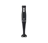 MasterChef Hand Blender Stick, Electric Handheld Food Processor, 2 Blending Speeds, Stainless Steel Blades, Immersion Liquidiser with Removable & Washable Leg, Non-scratch Plastic, 400W, Black