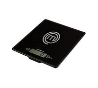 MasterChef Kitchen Scales Digital, Small Electronic Gram Scale for Food Weighing in Cooking & Baking, Weight in Ounces or Grams, Max 5kg, Tempered Safety Glass, Tare Function, Auto Switch-Off, Black
