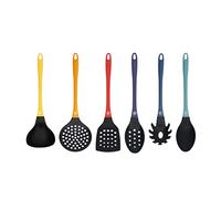 MasterChef Kitchen Utensils Set 6 Piece Cooking Tools Made From Non Scratch, Heat Resistant Material with Stylish Multi Coloured Soft-Touch Handles