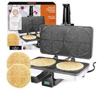 MasterChef Krumkake Baker, Make 2 Homemade Pizza Cells Like Cookies, Ideal for Cannoli Filling and Waffle Cones, Funny Non-Stick Electric Iron Press, Kitchen Appliances, Summer, Gift