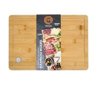 MasterChef Large Chopping Board Bamboo Butchers Block 38.5cm x 27.5cm x 1.8cm (18" x 10.5" x 0.5"), Heavy Duty XL Wooden Cutting Surface with Deep Juice Groove, Food Safe & Eco-Friendly