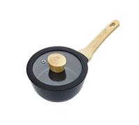 MasterChef Non Stick Saucepan for Induction Hobs 18cm Sauce Pot with Lid for All Cooking Surfaces, Swiss Engineered Aluminium Pan with Scratch Resistant, Nonstick Coating