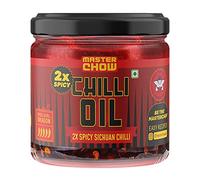 MasterChow 2 x Spicy Sichuan Chilli Oil (170g) Extra Spicy Made with Sichuan Peppercorns, Crispy Garlic and Red Chilis, All Purpose Condiment, Eat with Momos, Pizza, Noodles