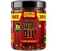 MasterChow 2X Extra Hot Chilli Oil Spicy Sichuan, Crispy Garlic 450g (1 Jar)