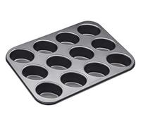 MasterClass 12 Hole Friand Pan with PTFE, PFOA and BPA Free Non Stick, Robust 1mm Carbon Steel, 35.5 x 26.5cm