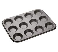 MasterClass 12 Hole Mince Pie Baking Tray with PTFE, PFOA and BPA Free Non Stick, Robust 1mm Thick Carbon Steel, 32 x 24cm Jam Tart Tin