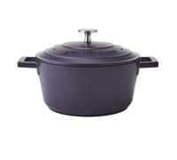 MasterClass 2.5L Cast Aluminium Casserole Dish with Lid, Non-Stick, Purple, 20cm