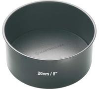 MasterClass 20 cm Deep Cake Tin with PFOA Non Stick and Loose Bottom, 1 mm Carbon Steel, 8 Inch Round Pan, Grey