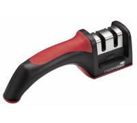 MasterClass 2-Stage Pull-Through Knife Sharpener and Honer, Black/Red