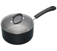 MasterClass 20cm Non-Stick Heavy-Duty Saucepan with Glass Lid and Cool Touch Handle, Durable Aluminium Cookware for Everyday Cooking, PFAS-Free Cookware