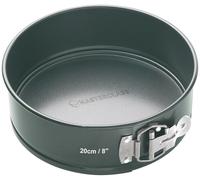 MasterClass 2 cm Springform Cake Tin with PTFE, PFOA and BPA Free Non Stick, Robust 1mm Thick Carbon Steel and Loose Base, 8 Inch Round Pan, Grey