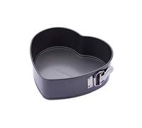 MasterClass 22.5 cm Heart Shaped Cake Tin with Loose Base, Springform Clasp & PFOA Non Stick Coating, Robust 1 mm Carbon Steel, 9 Inch Pan