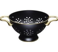 MasterClass 24cm Stainless Steel Matt Black and Brass Colander - MCBRSCOL