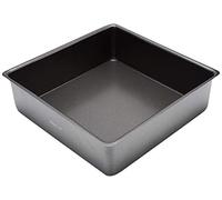 MasterClass 25 cm Deep Cake Tin with PFOA Non Stick and Loose Bottom, 1 mm Carbon Steel, 10 Inch Square Pan