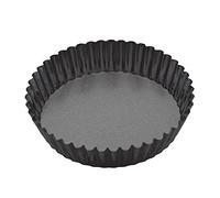 MasterClass 25cm Non-Stick Extra Deep Fluted Flan Tin with Loose Base, Carbon Steel Bakeware for Quiches, Tarts and Deep Flans, Quick Release Design, PFAS-Free Bakeware