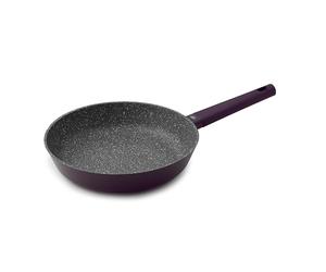 MasterClass 28cm Cast Aluminium Frying Pan, Induction Compatible, Purple Non-Stick Fry Pan with Soft Touch Handle Ideal for Eggs, Omelettes, Dishwasher Safe, Cookware