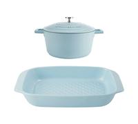 MasterClass 2pc Cookware Set in Light Blue Masterclass Light Blue