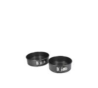 MasterClass 2pc Non-Stick Springform Cake Tin Set, Carbon Steel, 20cm & 23cm in Black Masterclass Black