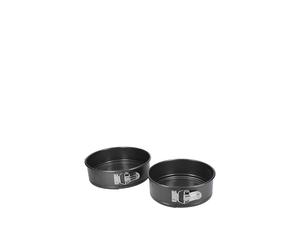 MasterClass 2pc Non-Stick Springform Cake Tin Set, Carbon Steel, 20cm & 23cm in Black Masterclass Black