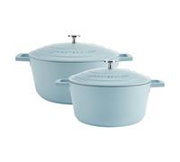 MasterClass 2pc Sky Blue Casserole Set in Light Blue Masterclass Light Blue