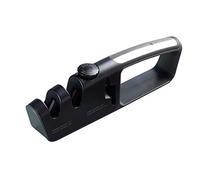 MasterClass 3-in-1 Adjustable Kitchen Knife Sharpener with Scissor Blade Sharpener, In Gift Box, Black, 25 x 4 x 8 cm