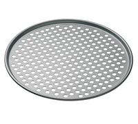 MasterClass 32 cm Perforated Pizza Tray with PFOA Non Stick, Robust 1 mm Thick Carbon Steel