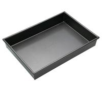 MasterClass 35 x 24 cm Baking/Roasting Tray with PFOA Non Stick, Robust 1 mm Carbon Steel Deep Rectangular Traybake Tin, Grey