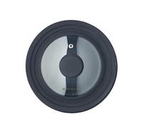 MasterClass 3in1 Lid, Saucepan Lid, Glass and Heat-Resistant Silicone, 16 cm/18 cm/20 cm, Black